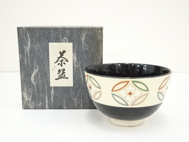 JAPANESE TEA CEREMONY / TEA BOWL CHAWAN / KYO WARE BY ZUIHO KAWAI 